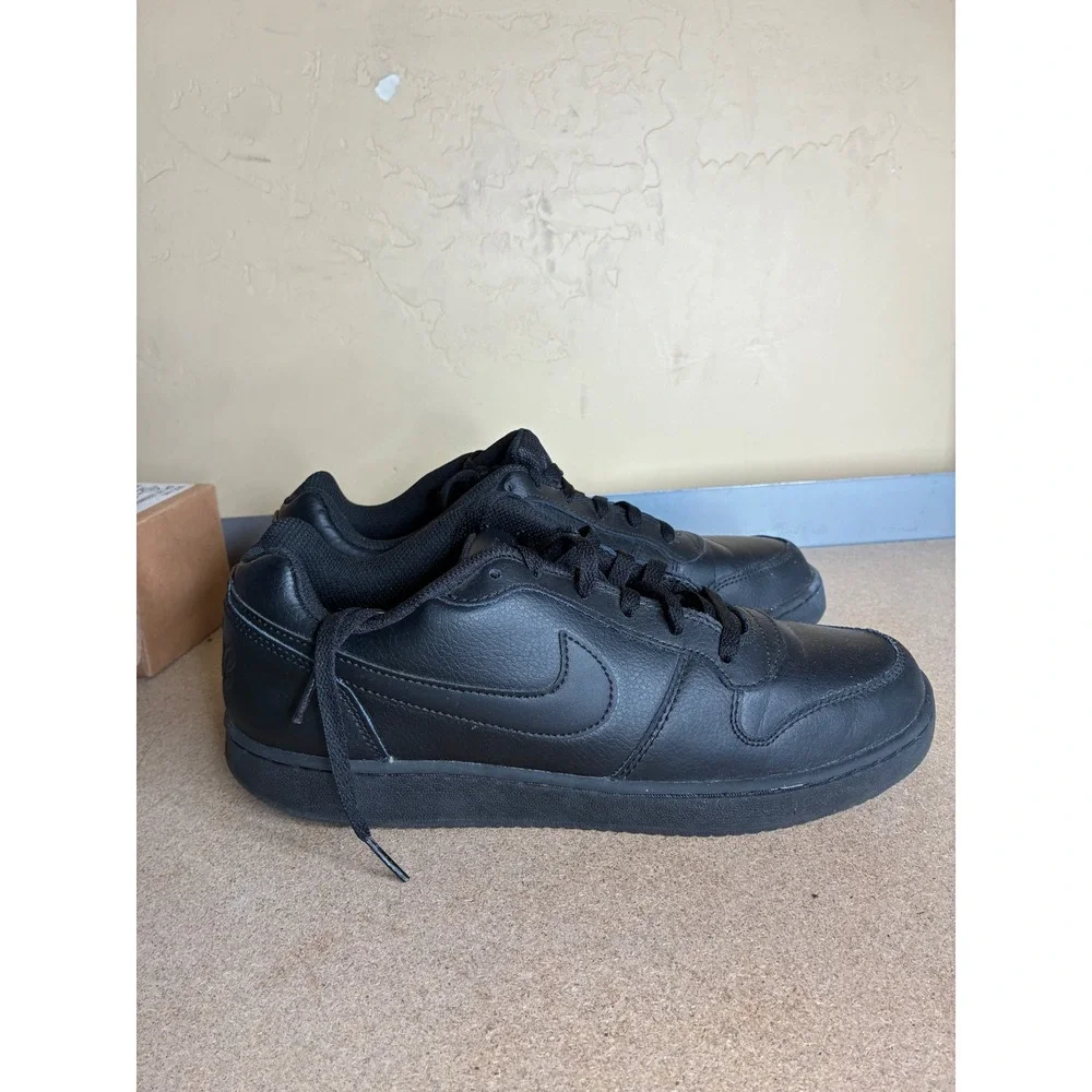 Nike Ebernon Low Triple Black Sneakers AQ1775-003 Mens Size 9.5 Basketball Shoes